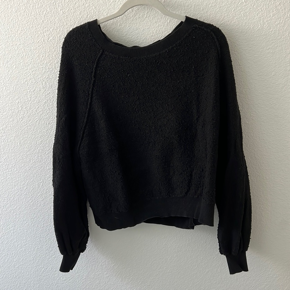 free people black pullover sweater